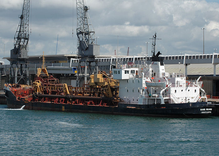 Photograph of the vessel  Sand Weaver pictured in Southampton on 13th June 2009