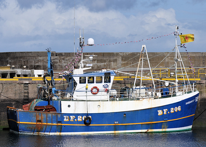 Photograph of the vessel fv Sardonyx II pictured at Fraserburgh on 15th April 2012