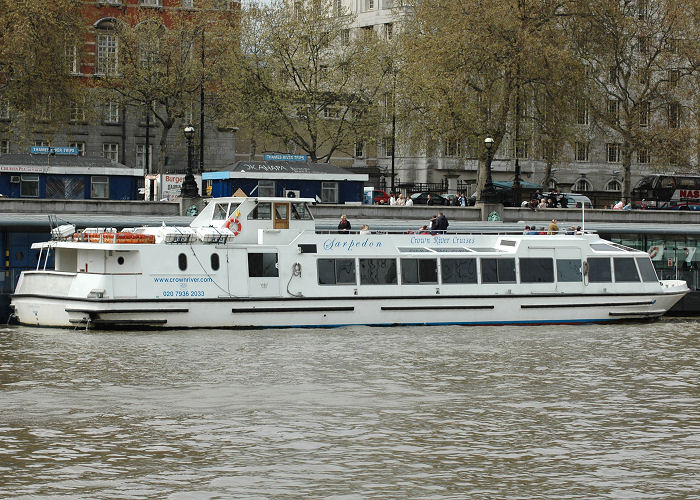 Photograph of the vessel  Sarpedon pictured in London on 1st May 2006