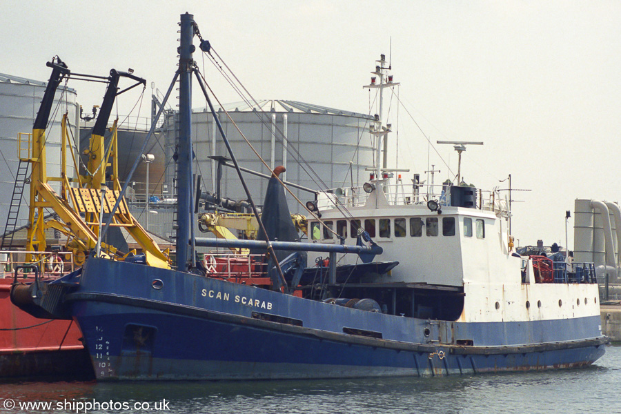 Photograph of the vessel  Scan Scarab pictured laid up in Sandon Half Tide Dock, Liverpool on 14th June 2003