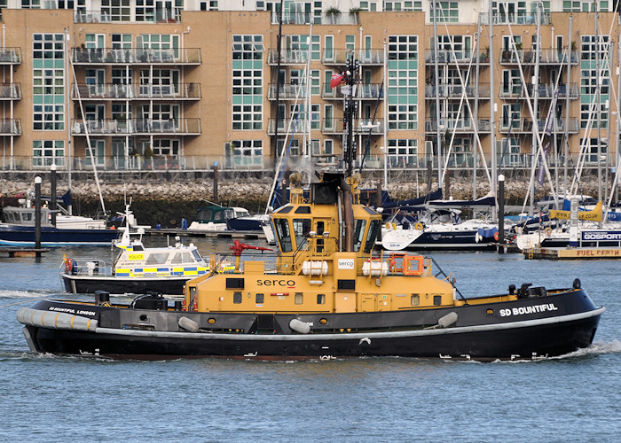 Photograph of the vessel  SD Bountiful pictured in Portsmouth Harbour on 20th July 2012