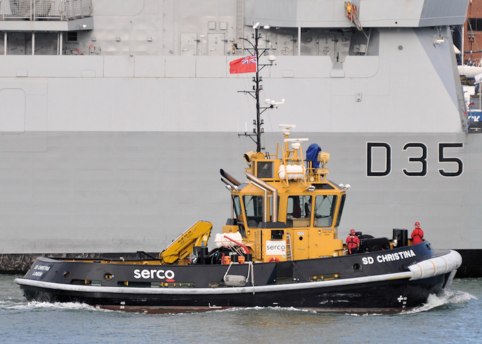 Photograph of the vessel  SD Christina pictured in Portsmouth Harbour on 20th July 2012