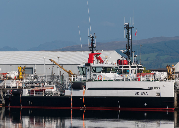 Photograph of the vessel  SD Eva pictured in Great Harbour, Greenock on 21st September 2014