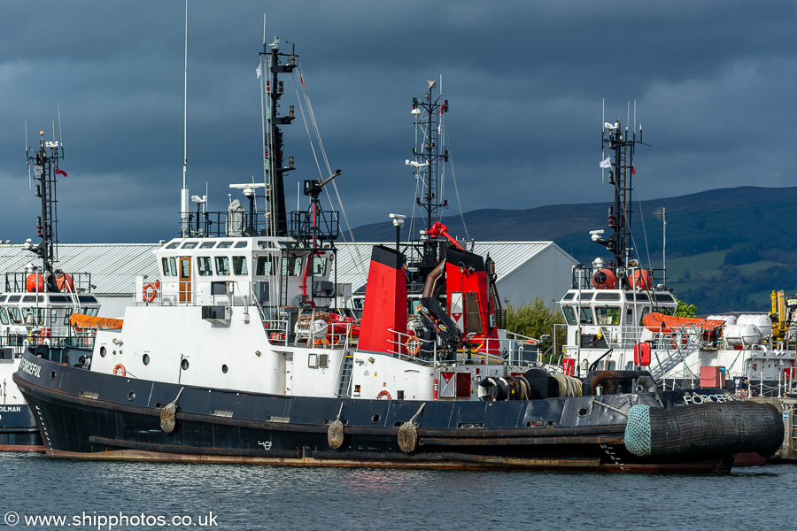 Photograph of the vessel  SD Forceful pictured in the Great Harbour, Greenock on 26th September 2021
