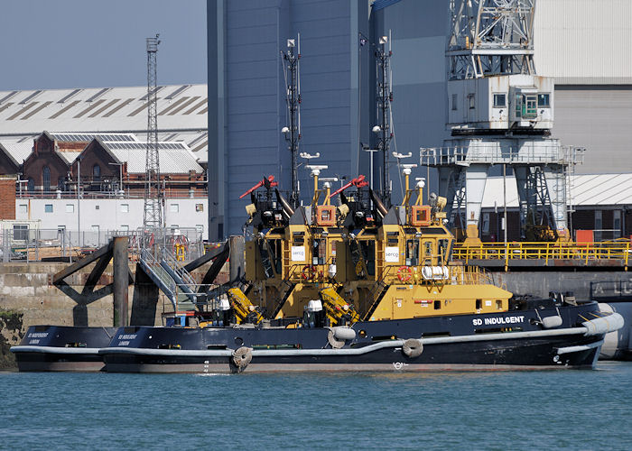 Photograph of the vessel  SD Indulgent pictured in Portsmouth Harbour on 8th June 2013