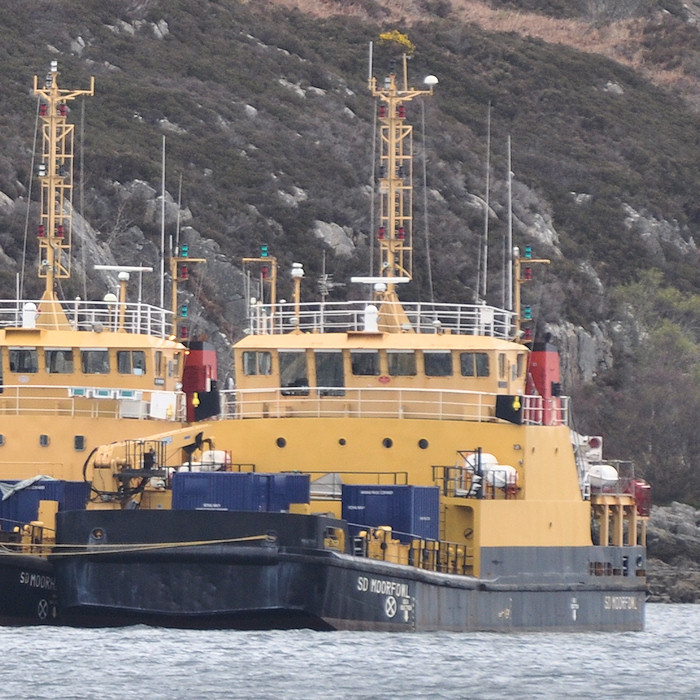 Photograph of the vessel  SD Moorfowl pictured at Kyle of Lochalsh on 8th April 2012