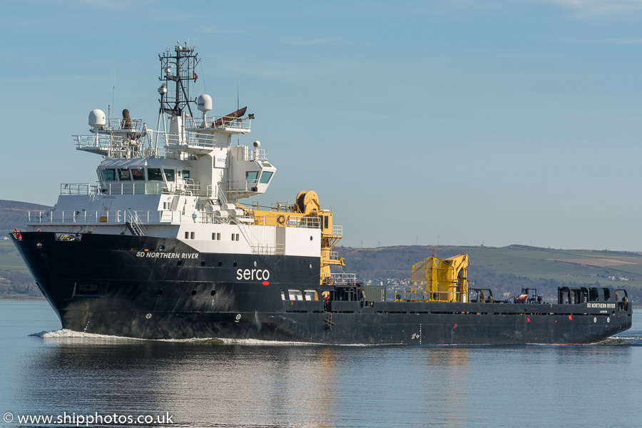 Photograph of the vessel  SD Northern River pictured passing Greenock on 26th March 2017