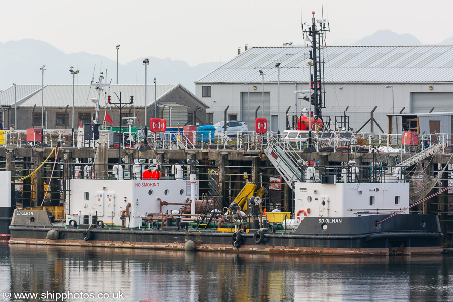 Photograph of the vessel  SD Oilman pictured at the Great Harbour, Greenock on 19th April 2019