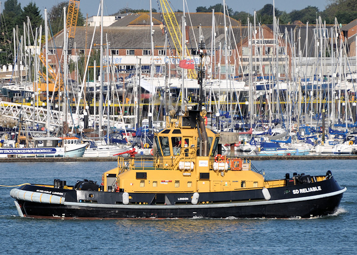 Photograph of the vessel  SD Reliable pictured in Portsmouth Harbour on 20th July 2012