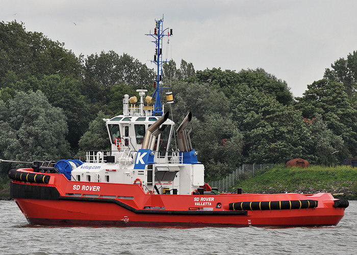 Photograph of the vessel  SD Rover pictured on the Nieuwe Maas at Rotterdam on 24th June 2012