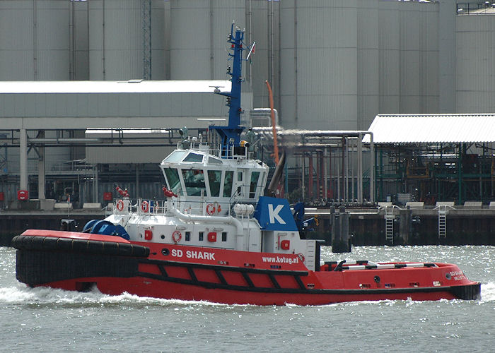 Photograph of the vessel  SD Shark pictured on the Nieuwe Maas at Vlaardingen on 19th June 2010