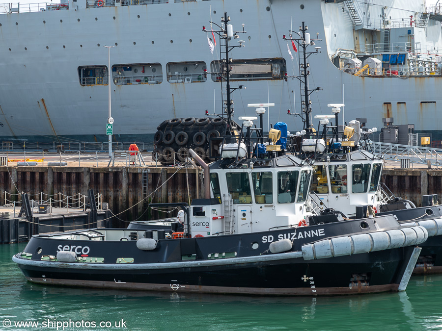 Photograph of the vessel  SD Suzanne pictured in Portsmouth Naval Base on 26th April 2025