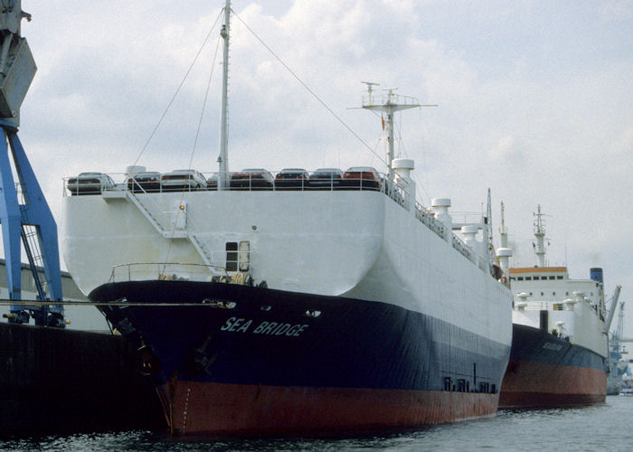 Photograph of the vessel  Sea Bridge pictured at Hamburg on 27th May 1998