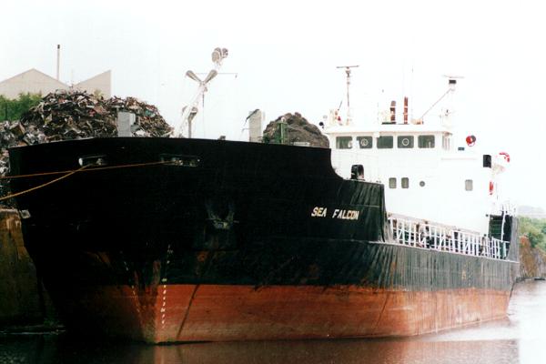 Photograph of the vessel  Sea Falcon pictured on the Manchester Ship Canal on 6th June 2001