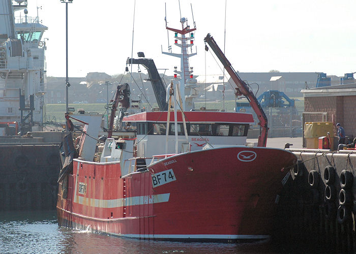 Photograph of the vessel fv Seagull pictured at Peterhead on 28th April 2011