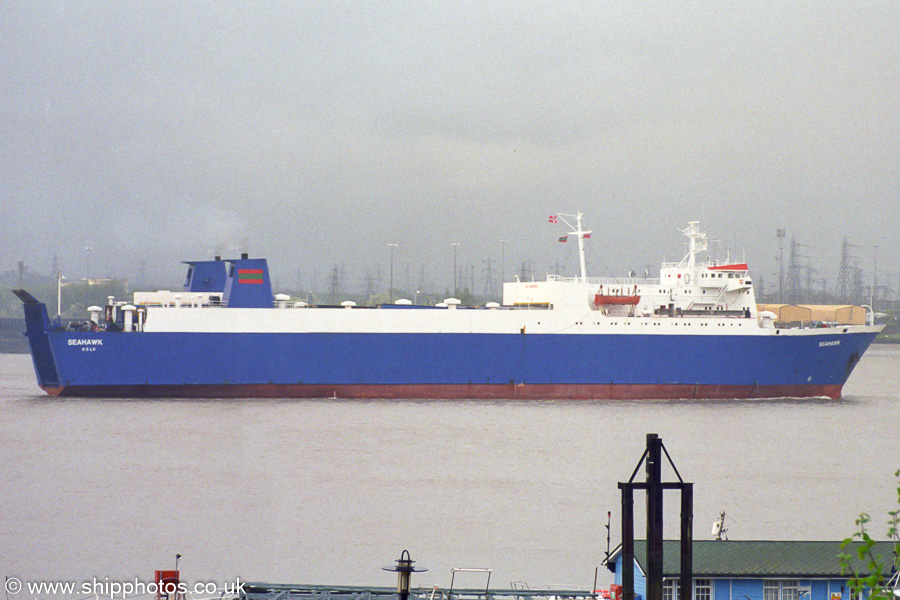 Photograph of the vessel  Seahawk pictured passing Gravesend on 2nd May 2003