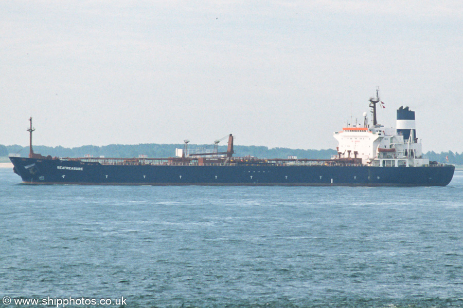 Photograph of the vessel  Seatreasure pictured on the Westerschelde passing Vlissingen on 21st June 2002