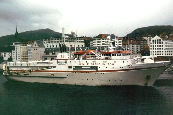 rv Seisquest pictured in Bergen on 26th October 1998