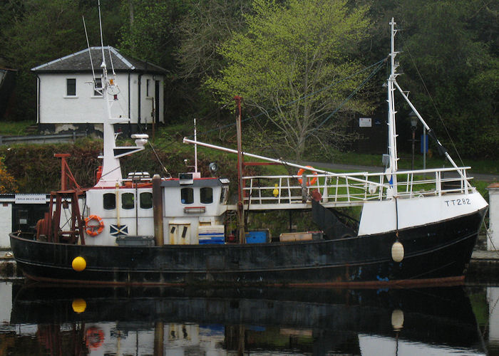 Photograph of the vessel fv Semper Victoria pictured in the canal basin at Crinan on 23rd April 2011