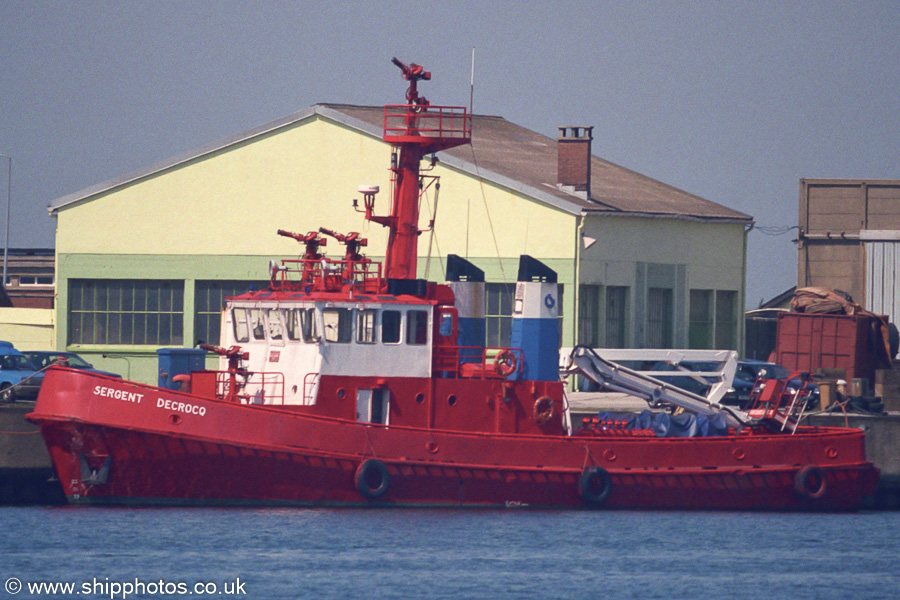 Photograph of the vessel  Sergent Decrocq pictured at Dunkerque on 7th May 2003
