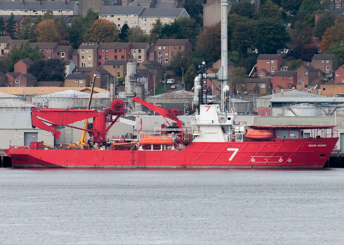 Photograph of the vessel  Seven Osprey pictured at Dundee on 13th October 2014
