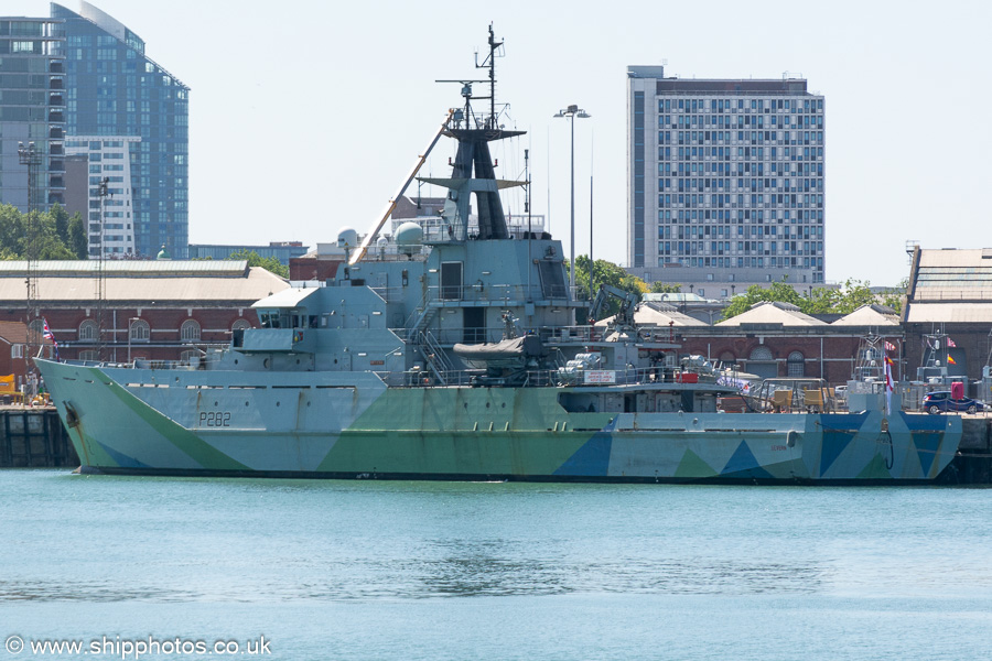 Photograph of the vessel HMS Severn  pictured in Portsmouth Naval Base on 7th July 2023
