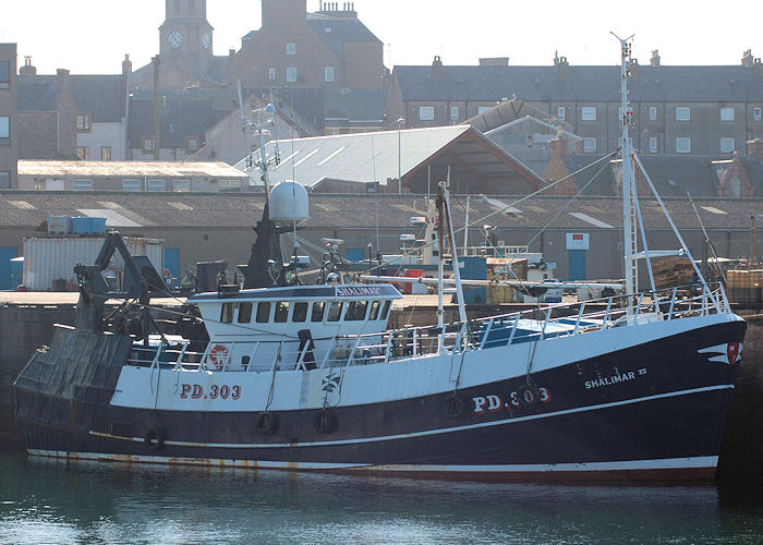Photograph of the vessel fv Shalimar II pictured at Peterhead on 28th April 2011