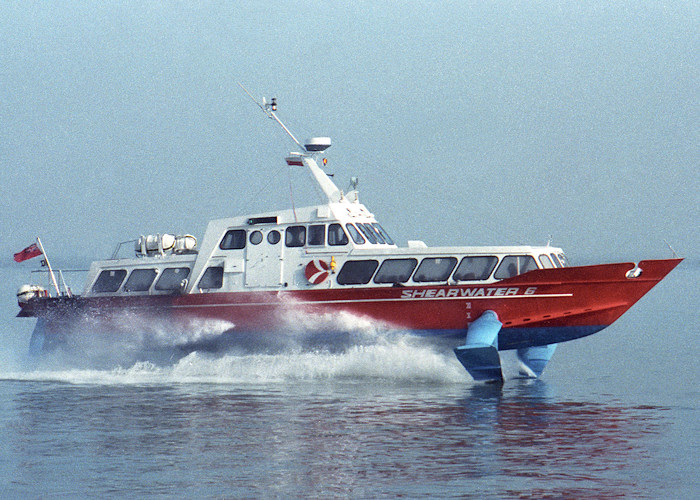 Photograph of the vessel  Shearwater 6 pictured approaching Cowes on 22nd February 1988