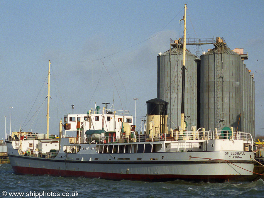 Photograph of the vessel ss Shieldhall pictured at Southampton on 28th January 2002