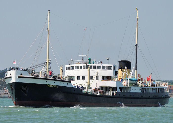 Photograph of the vessel ss Shieldhall pictured on Southampton Water on 8th June 2013