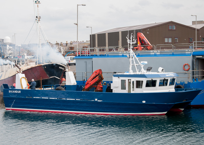 Photograph of the vessel  Shjandur pictured at Macduff on 5th May 2014