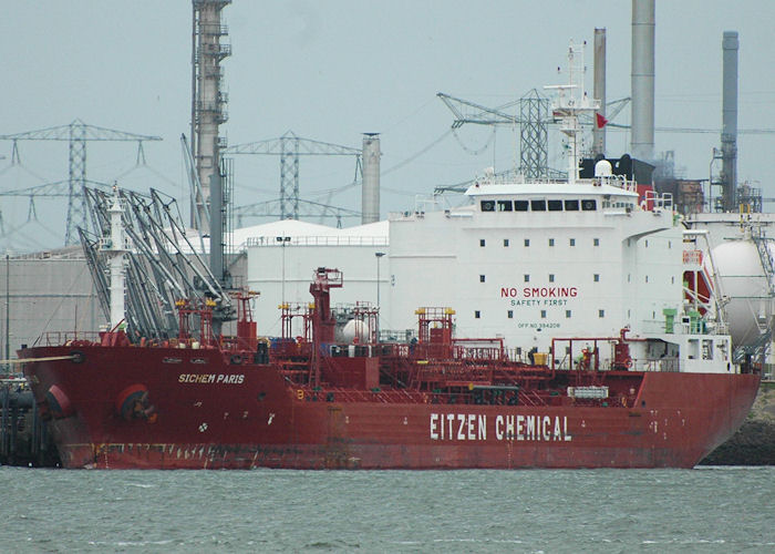 Photograph of the vessel  Sichem Paris pictured in 6e Petroleumhaven, Europoort on 20th June 2010