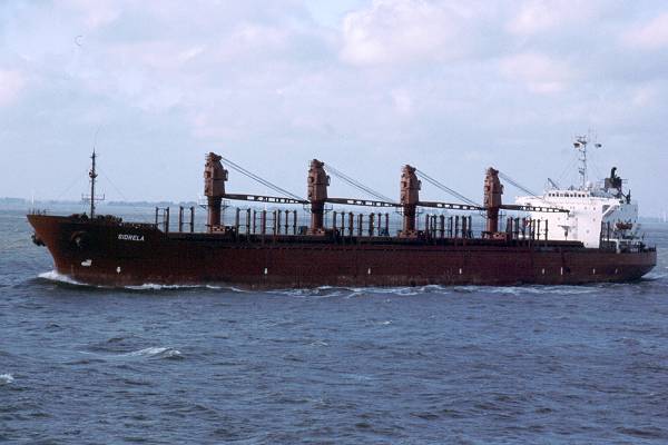 Photograph of the vessel  Sidrela pictured on the River Elbe on 29th May 2001