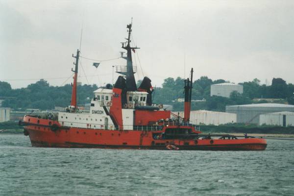 Photograph of the vessel  Simoon pictured in Southampton Water on 23rd May 1999