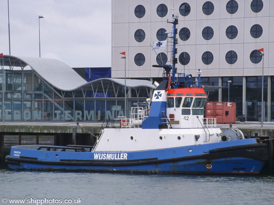 Photograph of the vessel  Simson pictured on the Noordzeekanaal at Ijmuiden on 16th June 2002