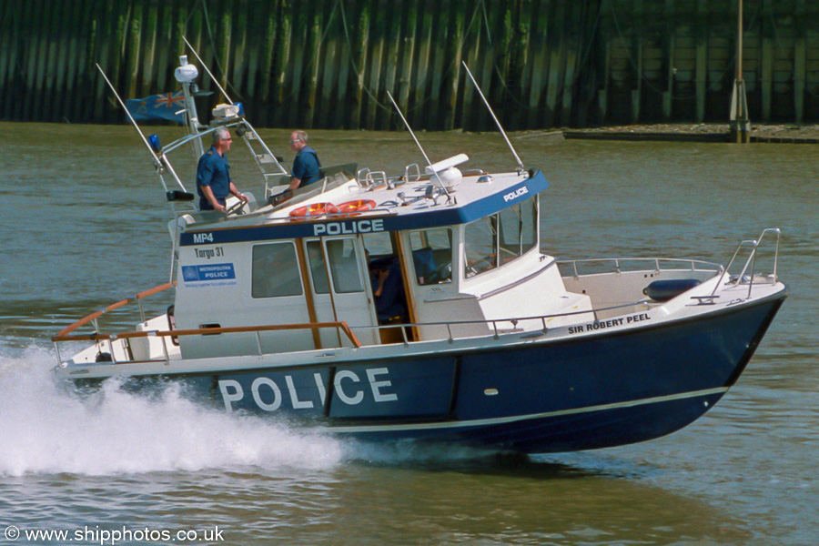 Photograph of the vessel  Sir Robert Peel pictured in London on 16th July 2005