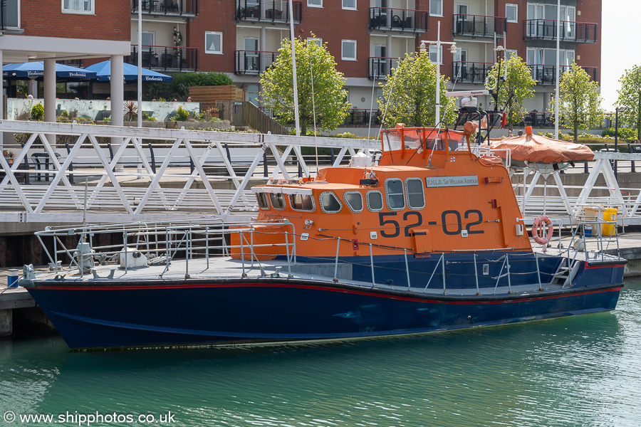 Photograph of the vessel RNLB Sir William Arnold pictured at Gunwharf Quay, Portsmouth on 27th April 2025