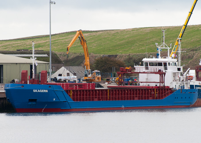 Photograph of the vessel  Skagern pictured at Montrose on 13th October 2014