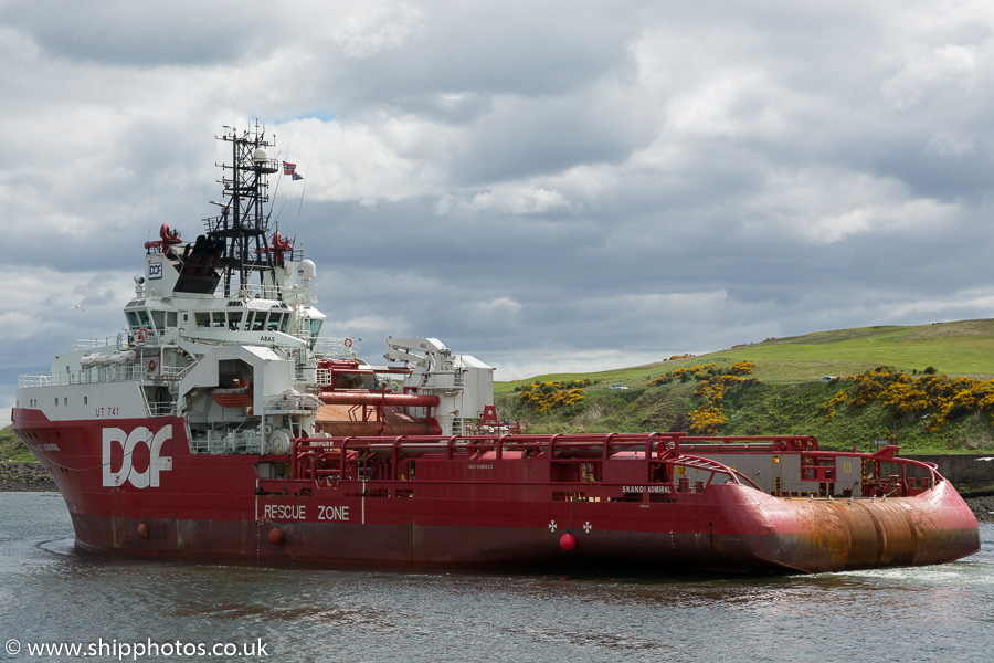  Skandi Admiral pictured departing Aberdeen on 24th May 2015