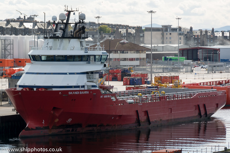Photograph of the vessel  Skandi Barra pictured at Aberdeen on 17th May 2015