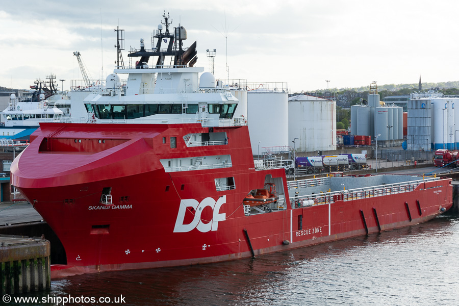 Photograph of the vessel  Skandi Gamma pictured at Aberdeen on 13th May 2022