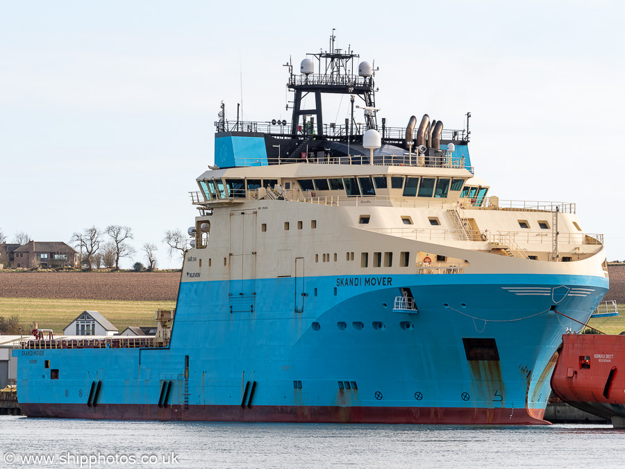 Photograph of the vessel  Skandi Mover pictured at South Quay, Montrose on 17th March 2025
