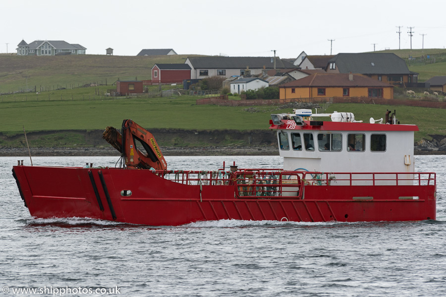 Photograph of the vessel  Skelda Lass pictured arriving at Scalloway on 20th May 2015