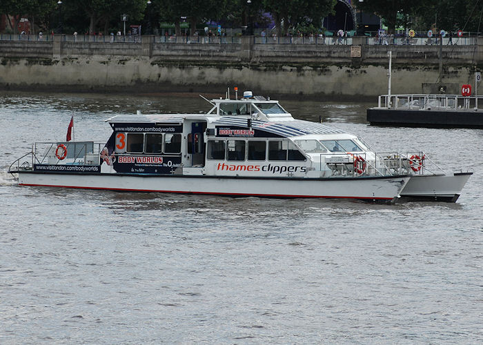 Photograph of the vessel  Sky Clipper pictured in London on 14th June 2009
