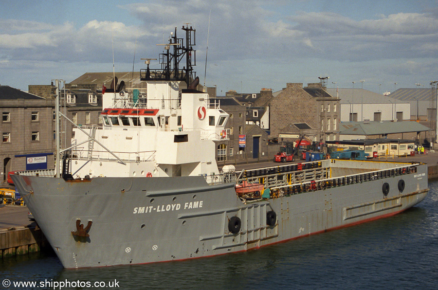 Photograph of the vessel  Smit-Lloyd Fame pictured at Aberdeen on 8th May 2003