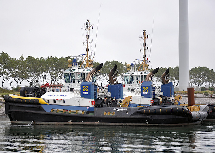 Photograph of the vessel  Smit Panther pictured in Scheurhaven, Europoort on 26th June 2011