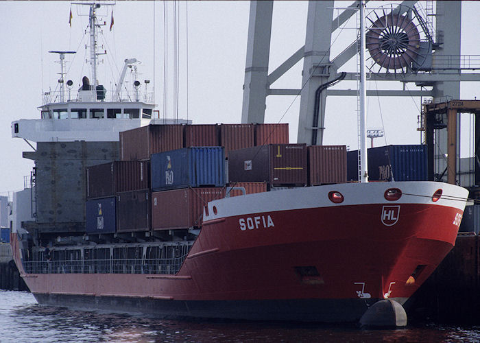 Photograph of the vessel  Sofia pictured in Hamburg on 21st August 1995