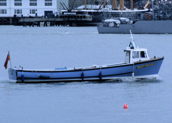 Photograph of the vessel  Solent Princess pictured in Portsmouth Harbour on 18th April 1995