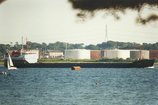 Photograph of the vessel  Sormovskiy-53 pictured arriving in Southampton on 22nd July 1995