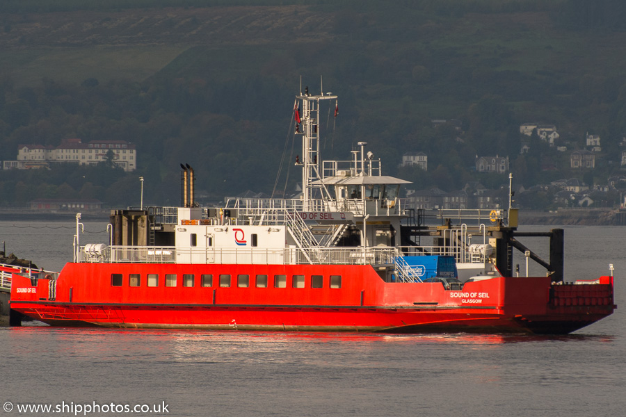 Photograph of the vessel  Sound of Seil pictured at Gourock on 18th October 2015
